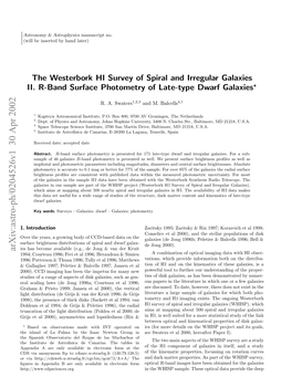 The Westerbork HI Survey of Spiral and Irregular Galaxies II. R-Band Surface Photometry of Late-Type Dwarf Galaxies