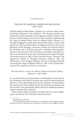 The End of Mongol Armenian Relations 1295 1335