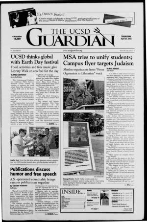 THE UCSD Circulation THURSDAY 11,000 April 25, 2002
