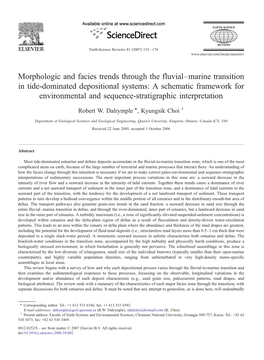 Morphologic and Facies Trends Through the Fluvial–Marine Transition in Tide