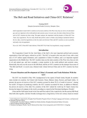 The Belt and Road Initiatives and China-GCC Relations