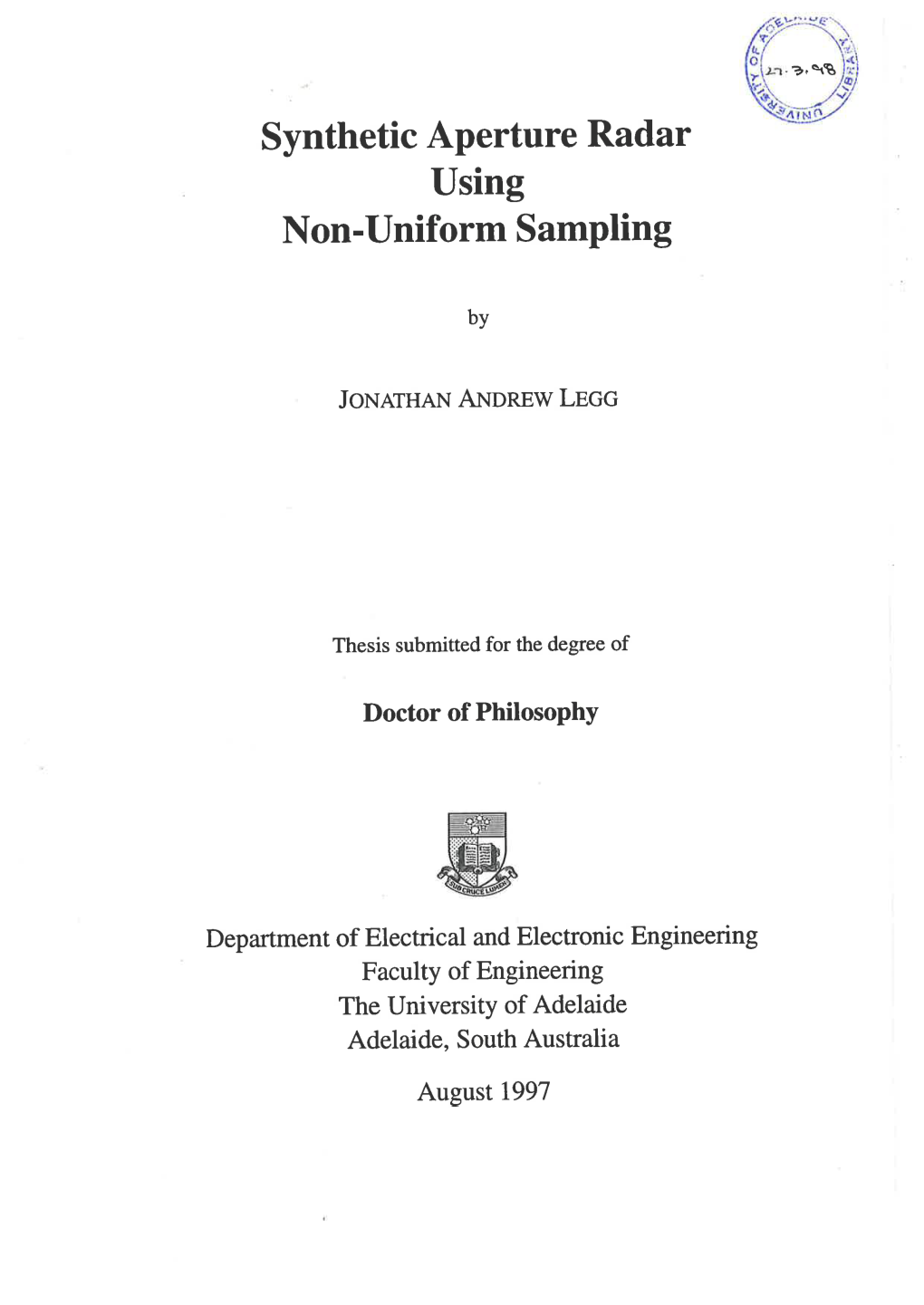 Synthetic Aperture Radar Using Non-Uniform Sampling