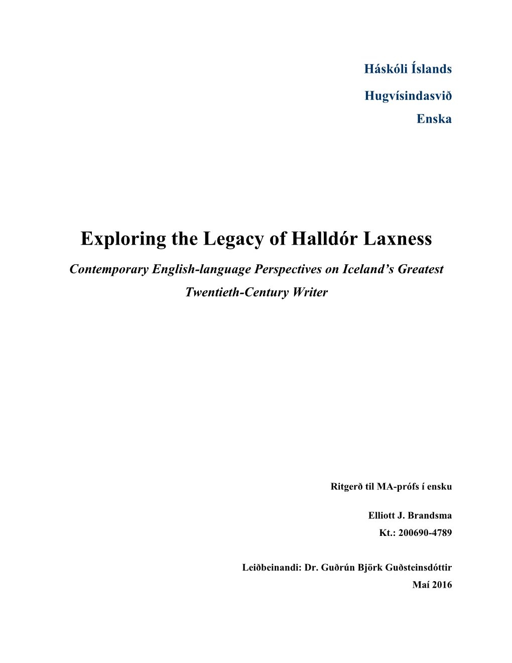 Exploring the Legacy of Halldór Laxness