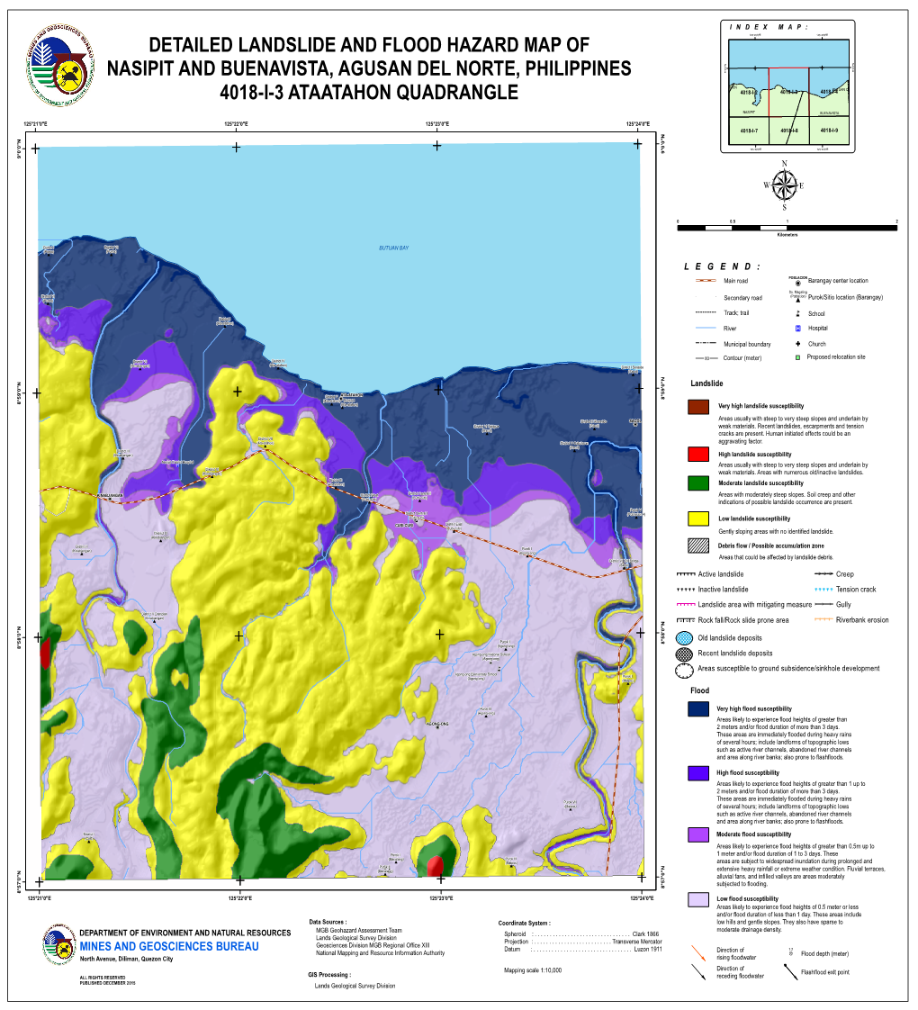 Detailed Landslide and Flood Hazard Map of Nasipit And