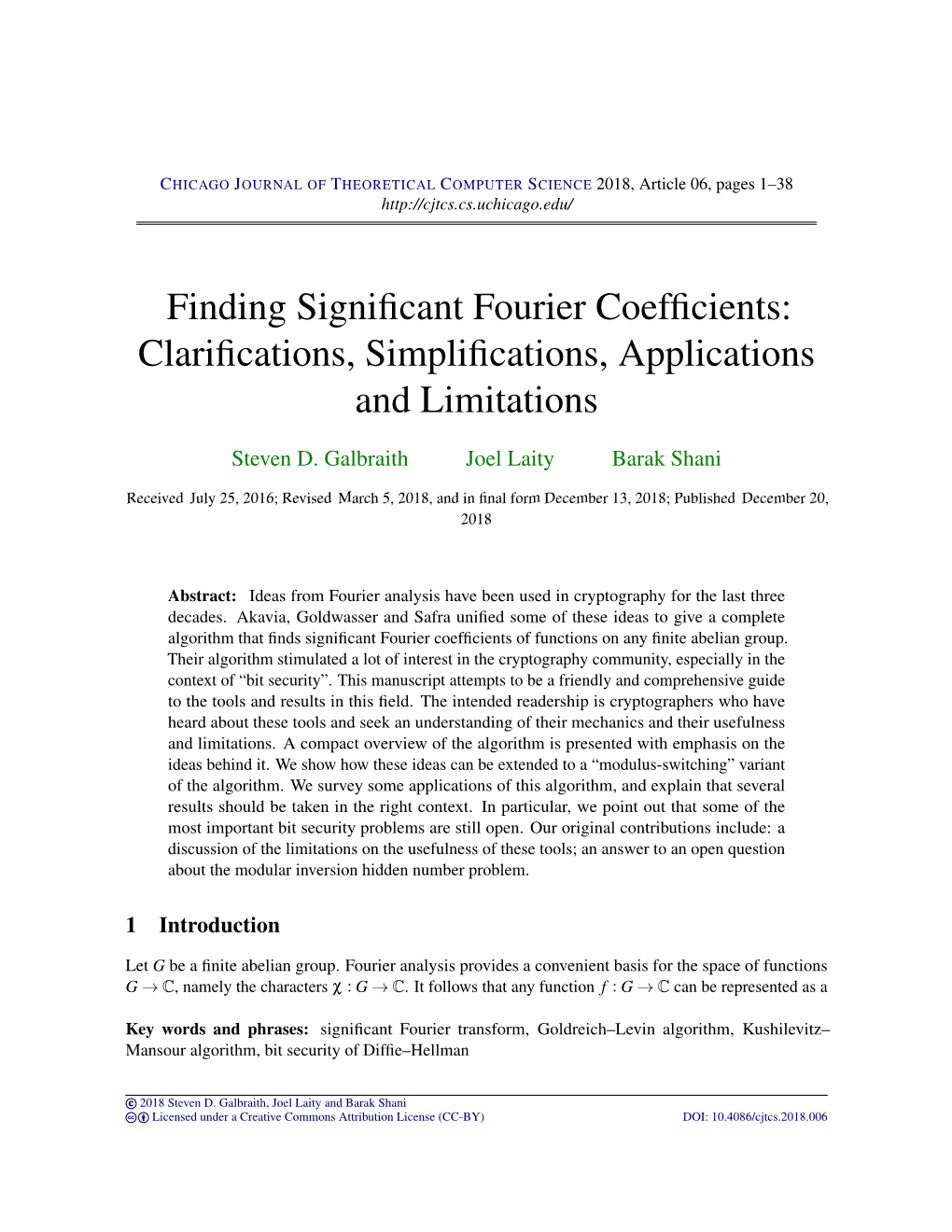 Finding Significant Fourier Coefficients