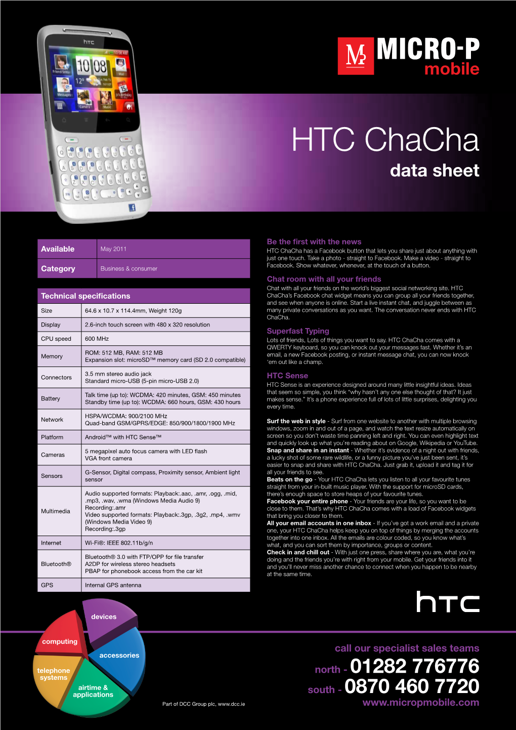 HTC Chacha Data Sheet