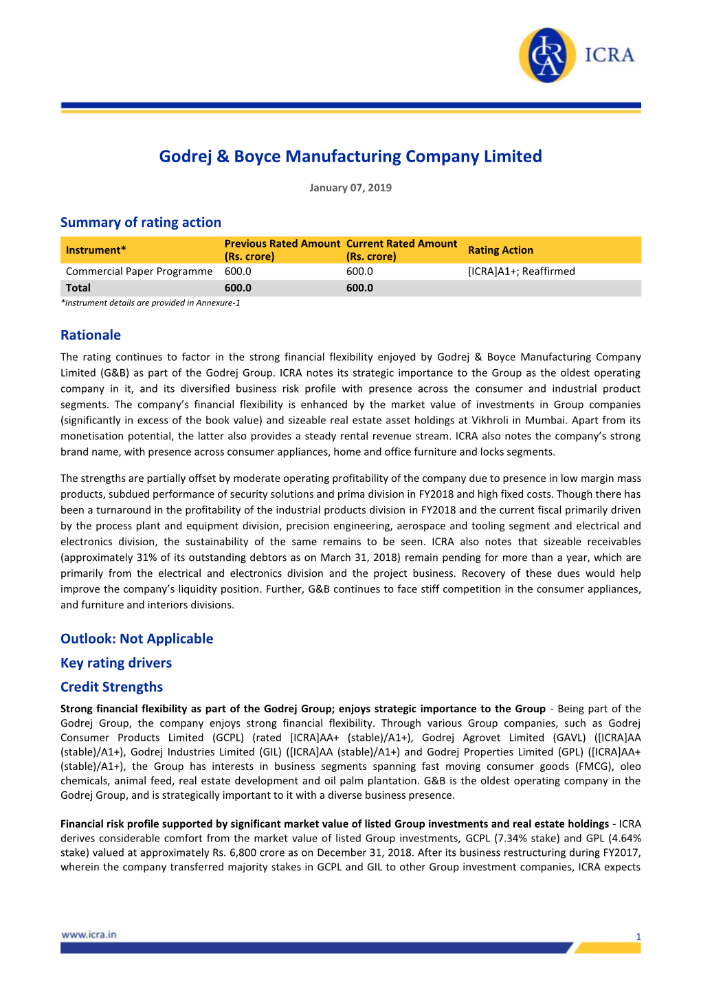 Godrej & Boyce Manufacturing Company Limited
