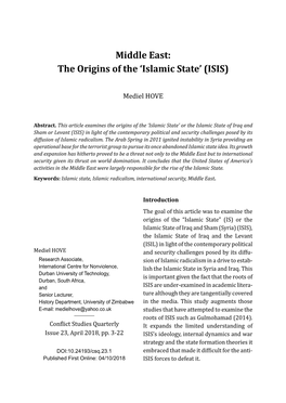 'Islamic State' (ISIS)