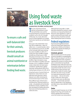 Using Food Waste As Livestock Feed
