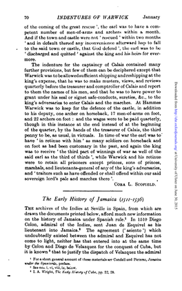 The Early History of Jamaica