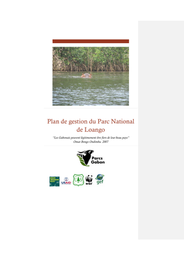 0Bplan De Gestion Du Parc National De Loango Ii