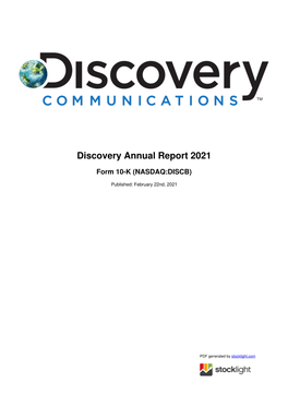 Discovery Annual Report 2021