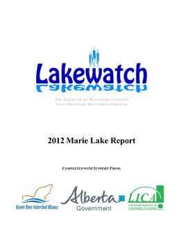 2012 Marie Lake Report