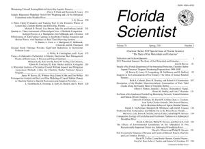 Charlotte Harbor NEP Special Issue of Florida Scientist A