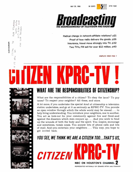 CITIZEN IPRC-TV NBC on HOUSTON's CHANNEL 2 REPRESENTED NATIONALLY by EDWARD PETRY and COMPANY Meet America's Fastest -Growing "IN" Group