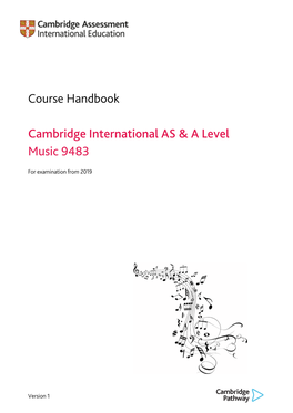 Course Handbook Cambridge International AS & a Level Music