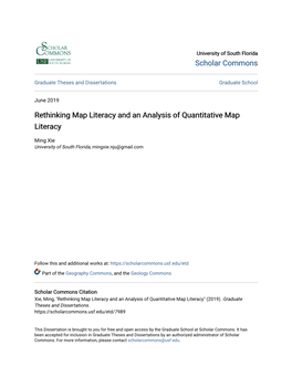 Rethinking Map Literacy and an Analysis of Quantitative Map Literacy