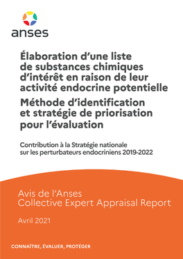 Élaboration D'une Liste De Substances Chimiques D'intérêt En