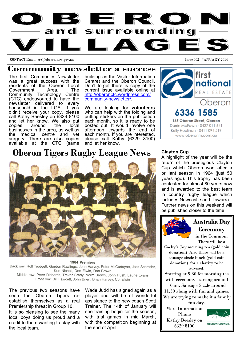 Oberon Tigers Rugby League News