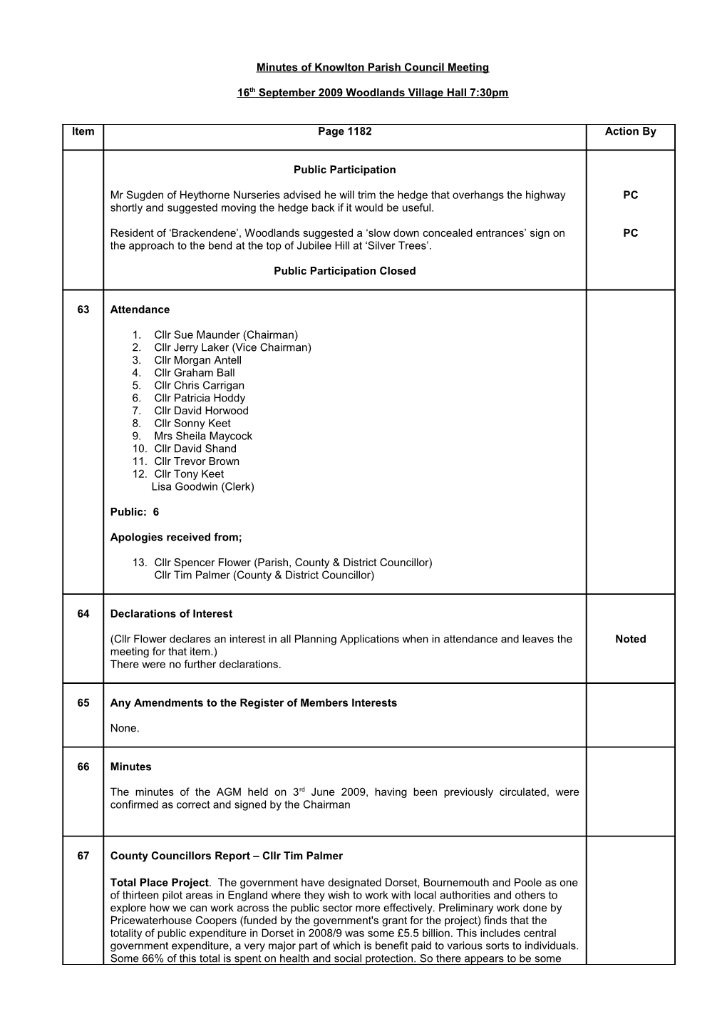 Minutes of Knowlton Parish Council Meeting s1