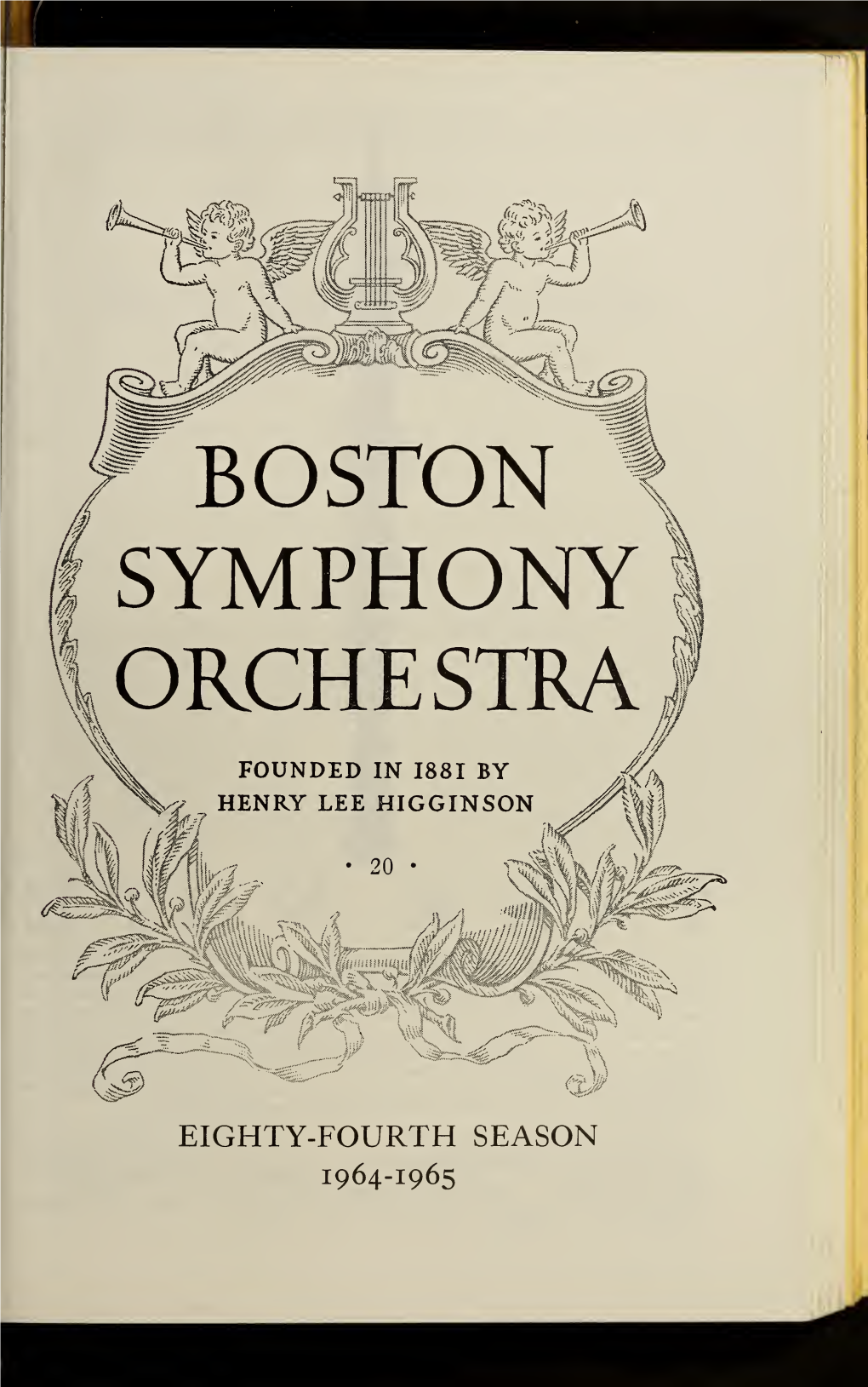 Boston Symphony Orchestra Concert Programs, Season 84,1964-1965, Subscription