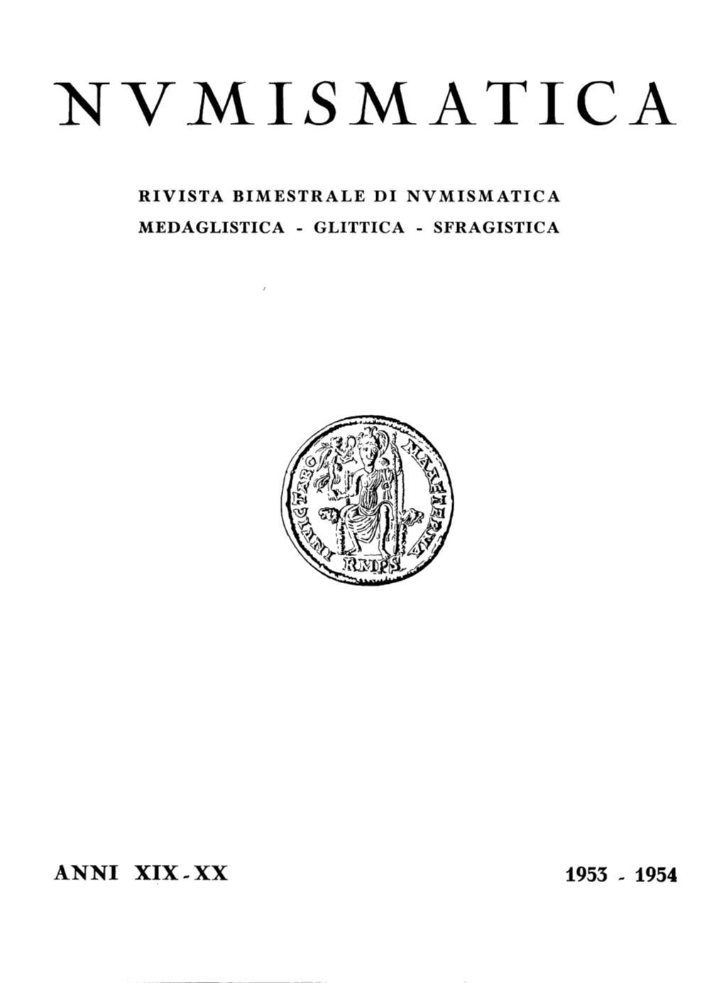 1953-1954, Anni XIX-XX, Fascicolo Numero Unico