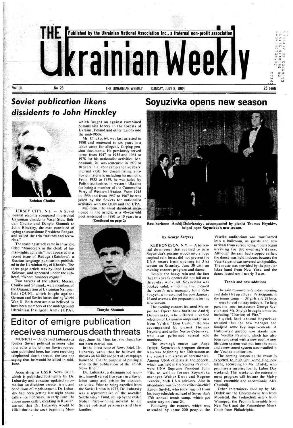 The Ukrainian Weekly 1984