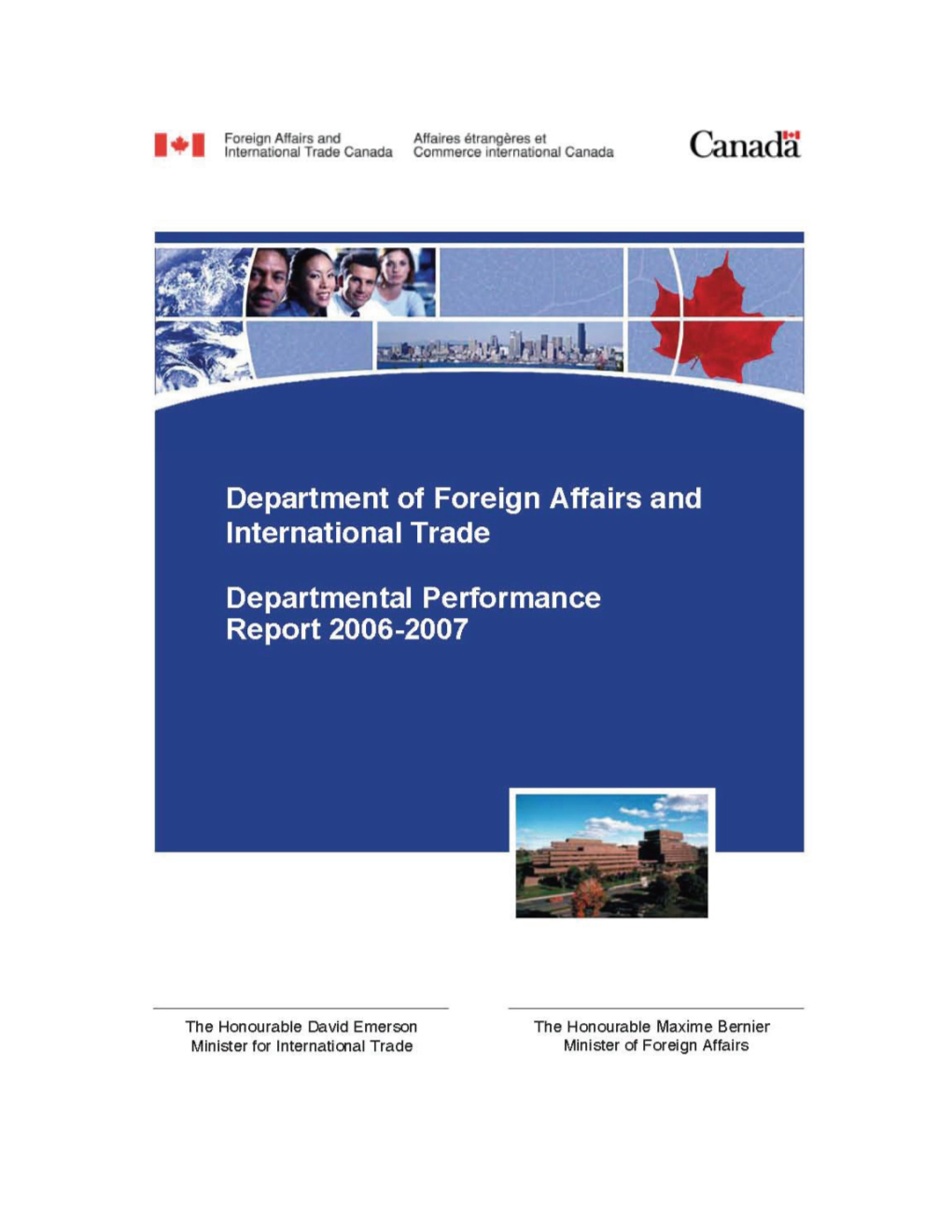 Departmental Performance Report 2006-2007 1 Department of Foreign Affairs and International Trade