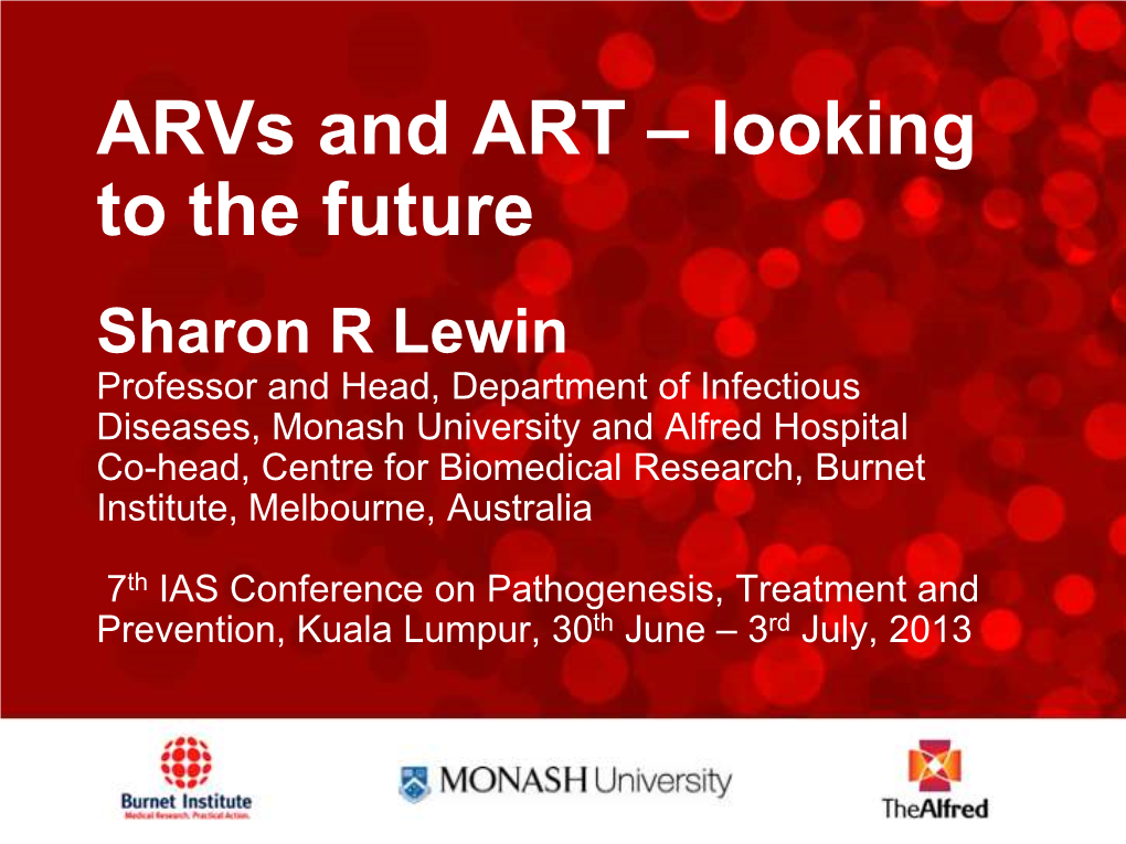 Arvs and ART – Looking to the Future