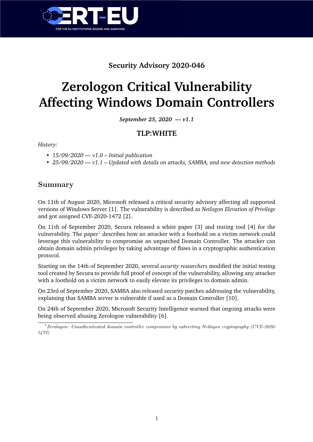 Zerologon Critical Vulnerability Affecting Windows Domain Controllers