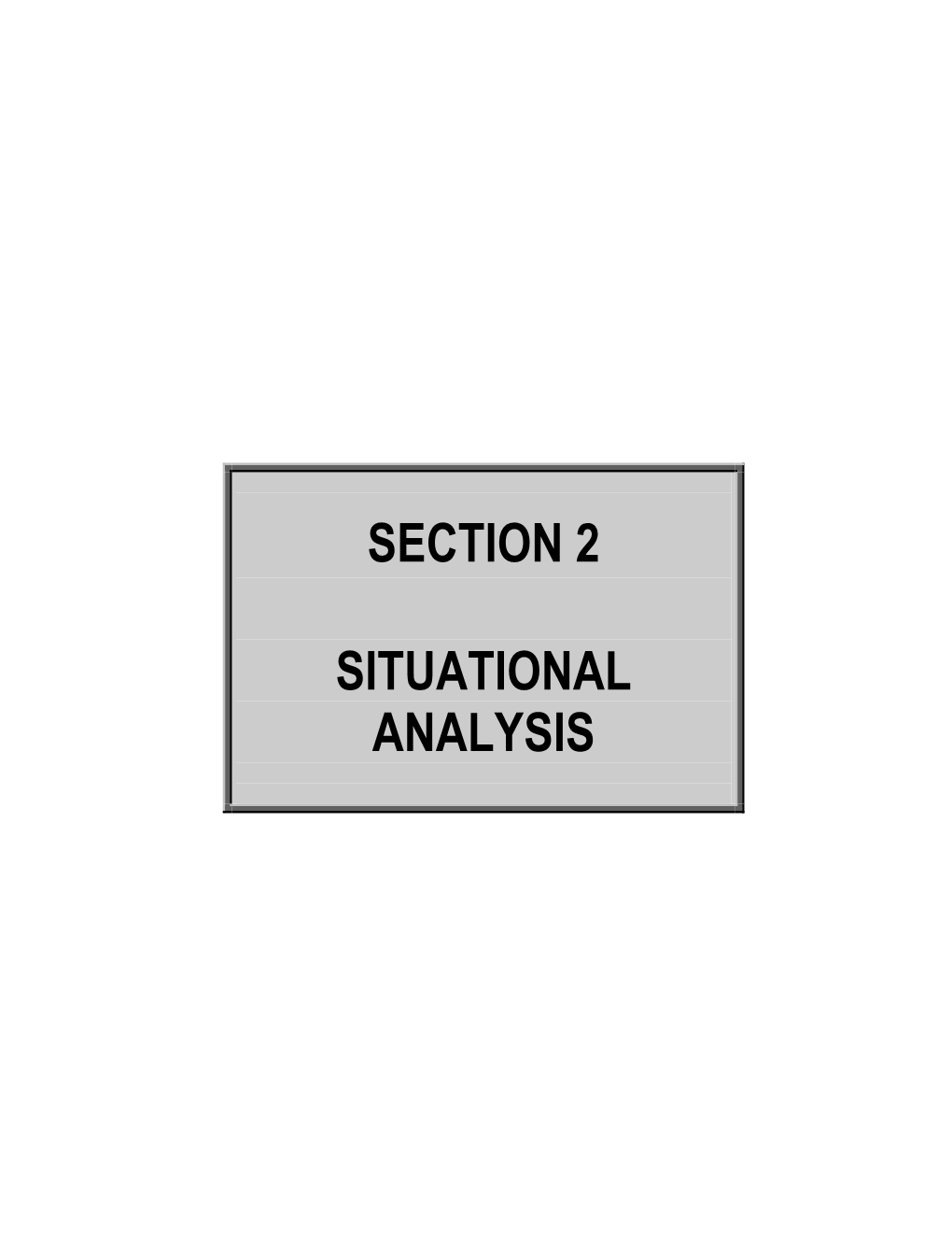 Section 2 Situational Analysis