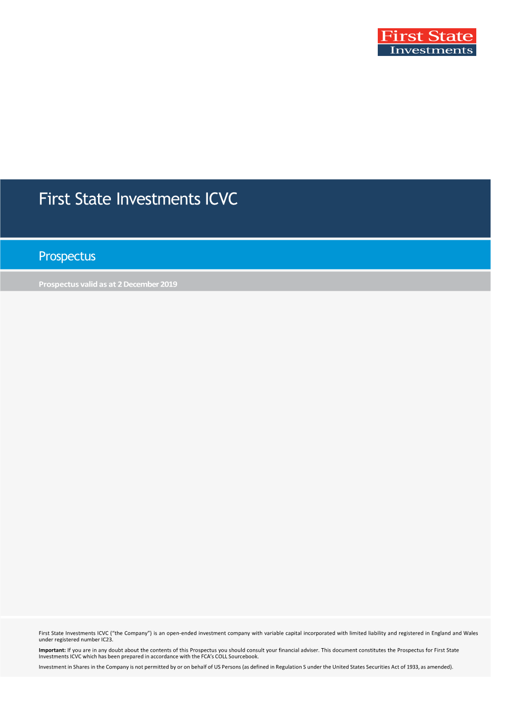 First State Investments ICVC