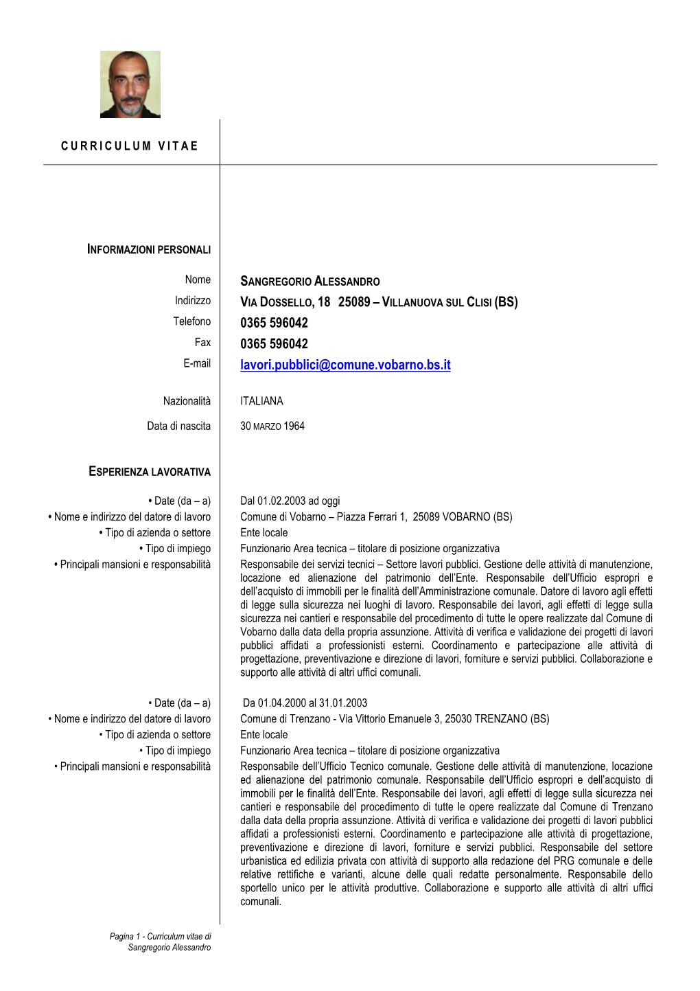 Curriculum Vitae Alessandro Sangregorio.Pdf