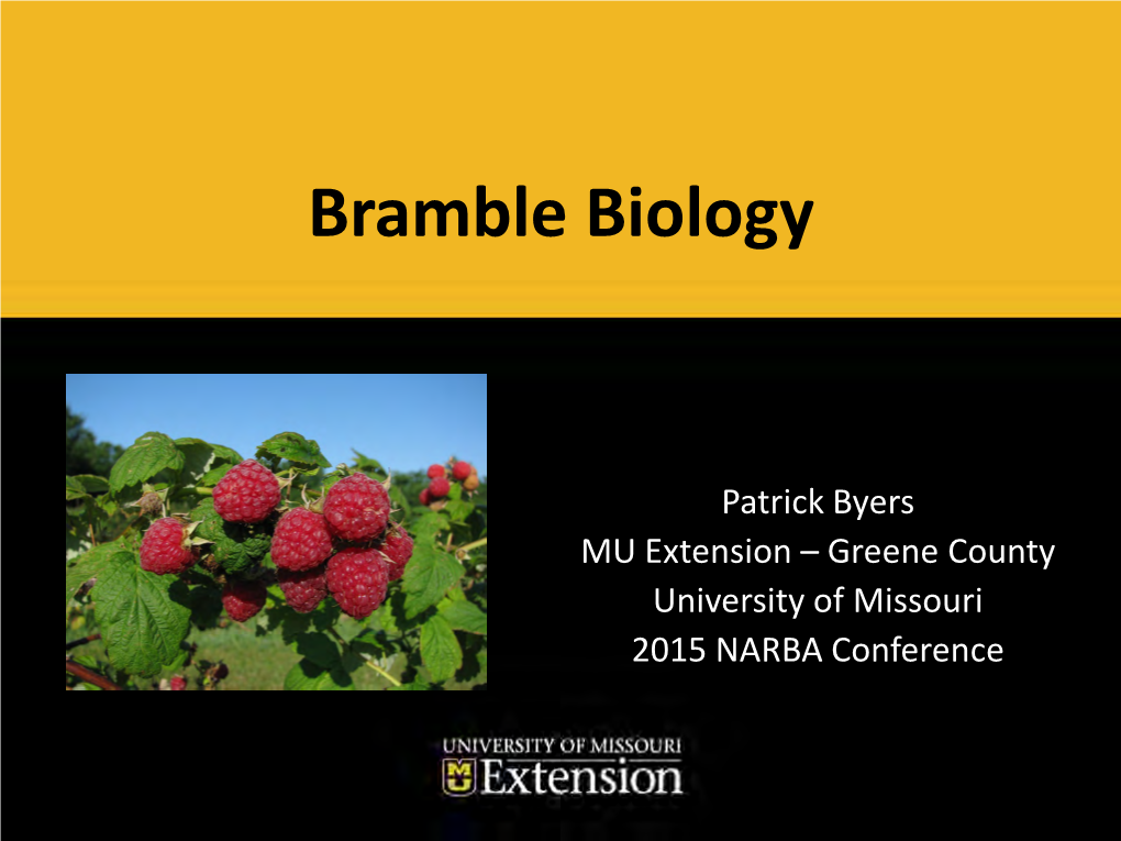 Bramble Biology