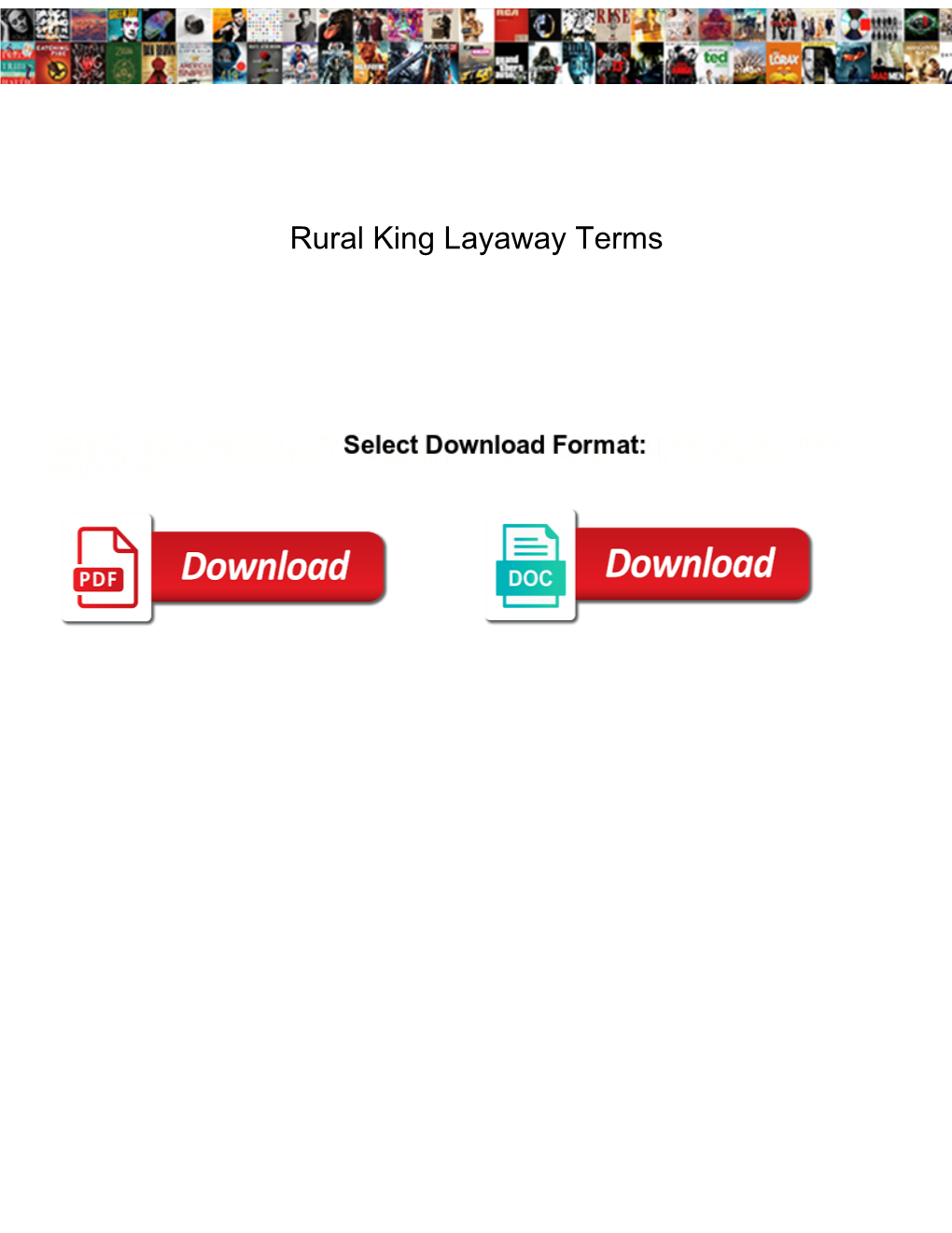 Rural King Layaway Terms