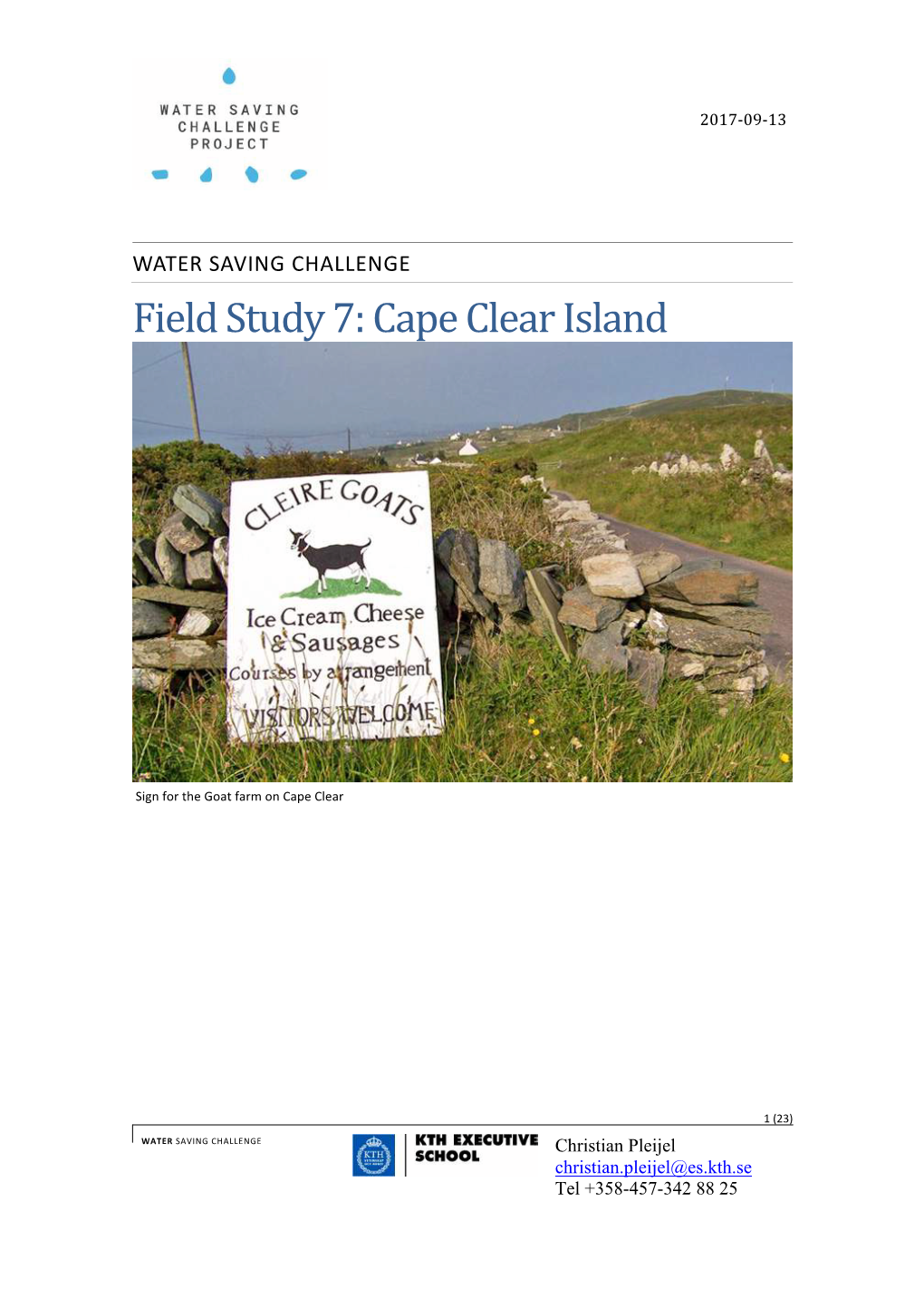 Field Study 7-Cape Clear Sep13