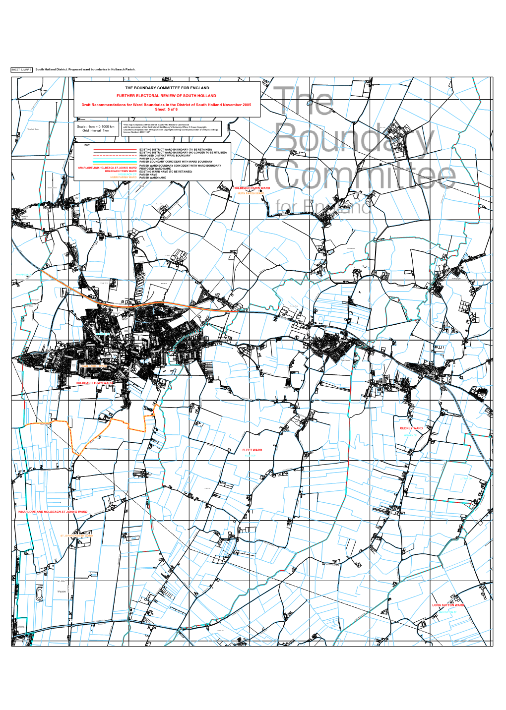 THE BOUNDARY COMMITTEE for ENGLAND FURTHER ELECTORAL REVIEW of SOUTH HOLLAND Draft Recommendations for Ward Boundaries in the Di