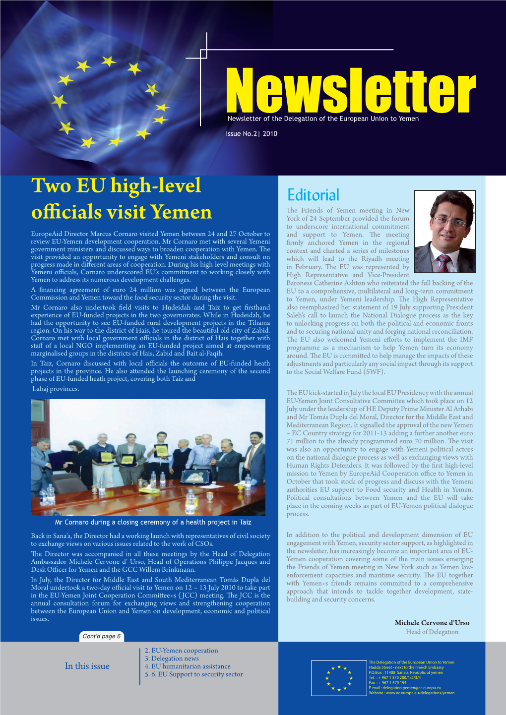 Newsletternewsletter of the Delegation of the European Union to Yemen Issue No.2| 2010