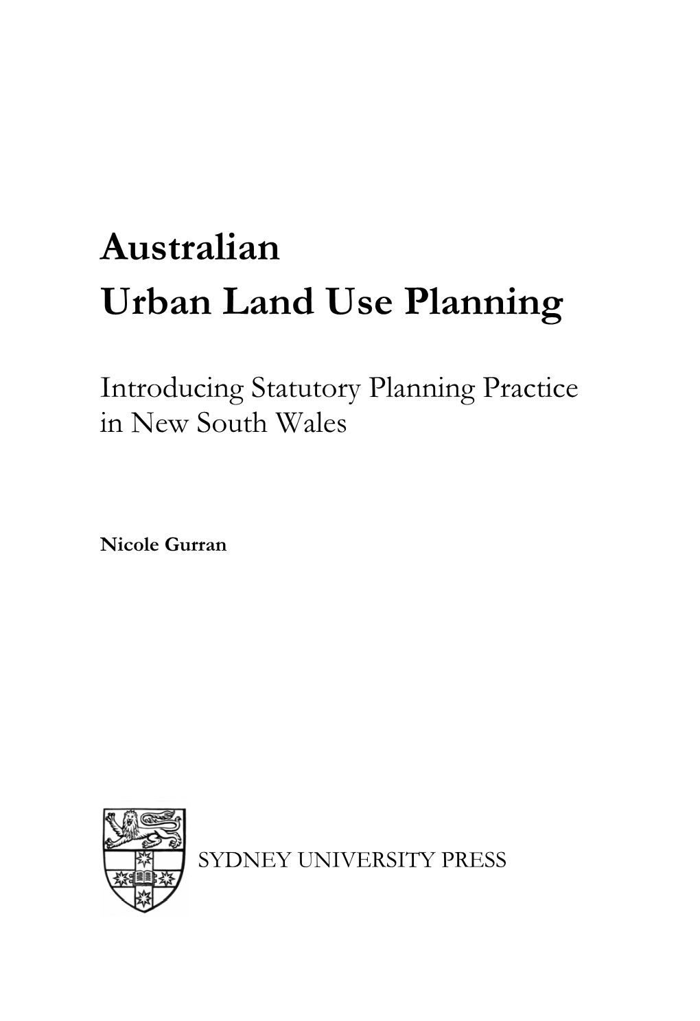 Australian Urban Land Use Planning