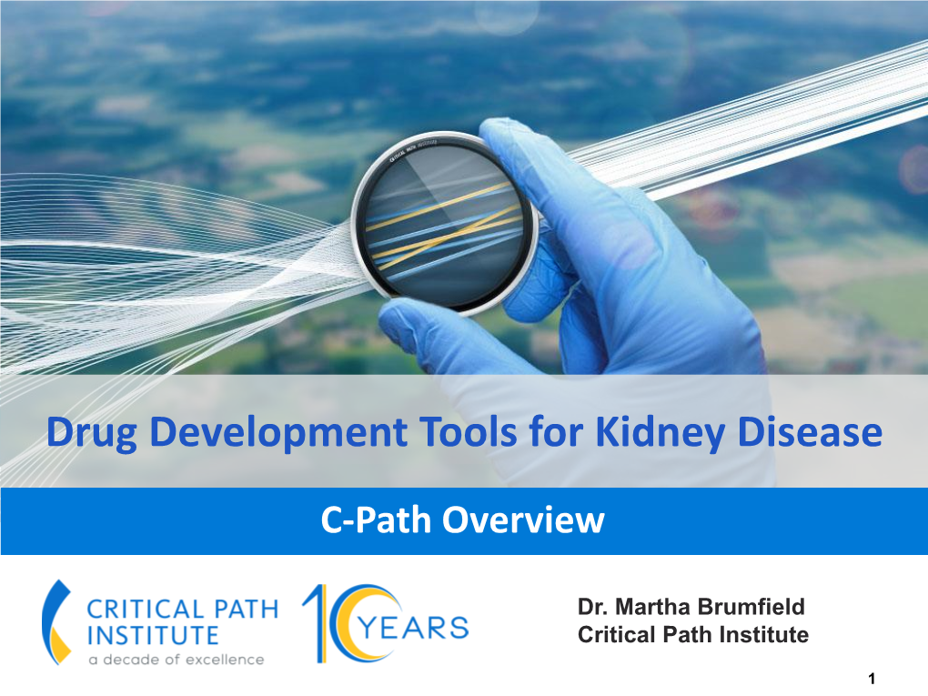 Drug Development Tools for Kidney Disease