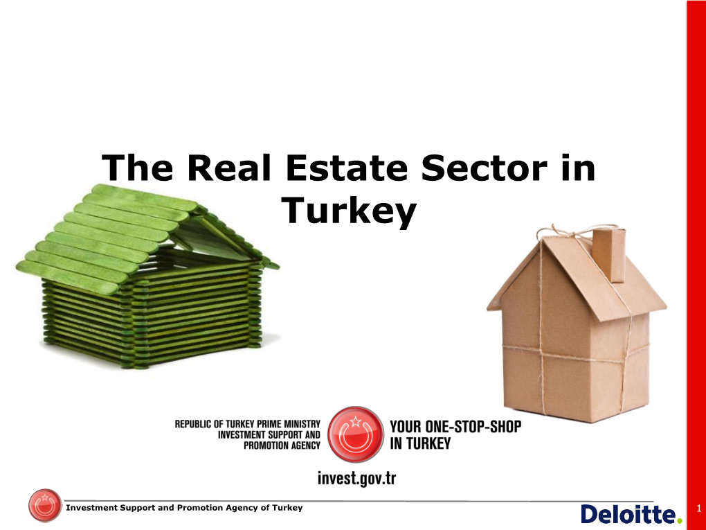 The Real Estate Sector in Turkey