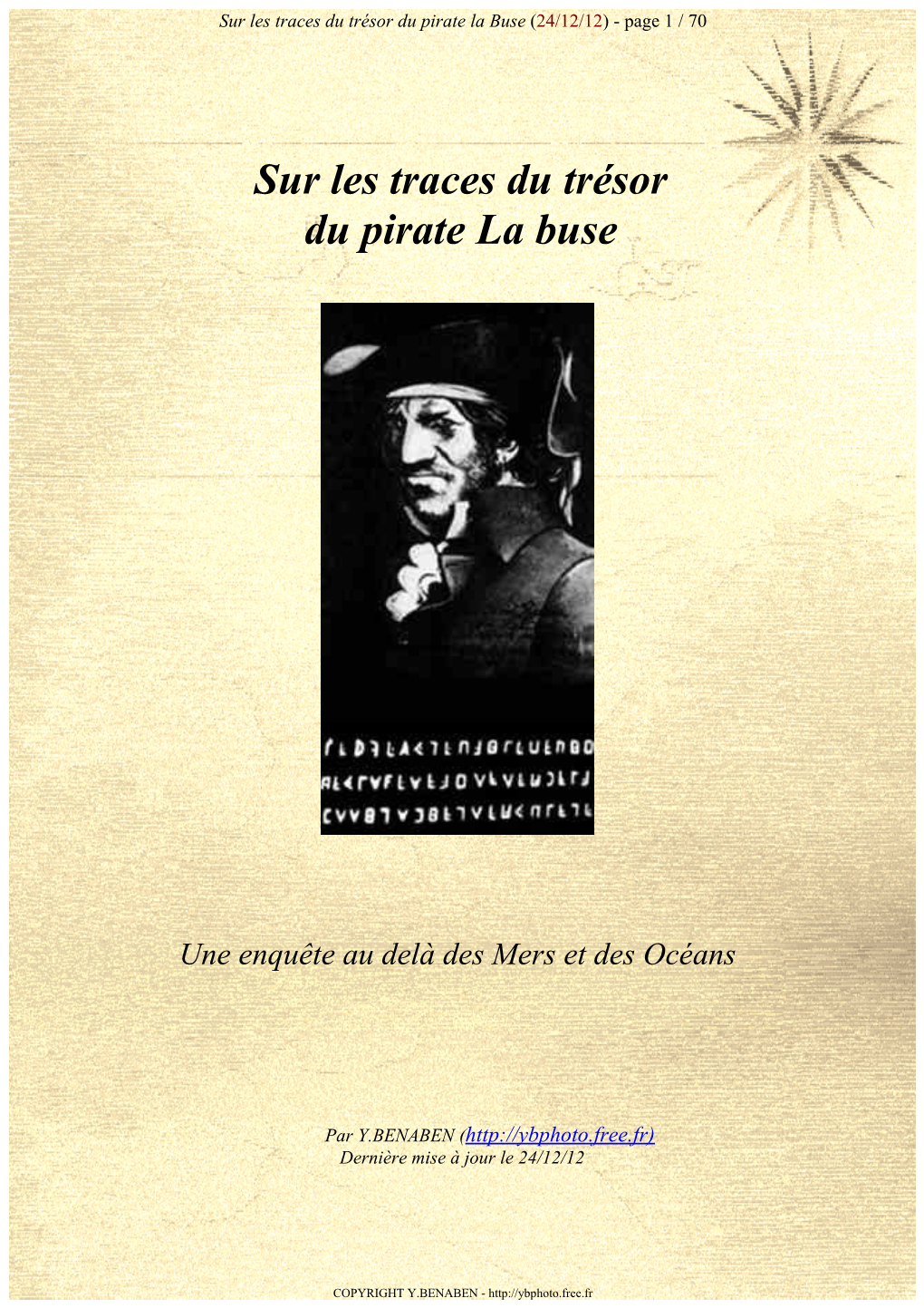 Sur Les Traces Du Trésor Du Pirate La Buse (24/12/12) - Page 1 / 70