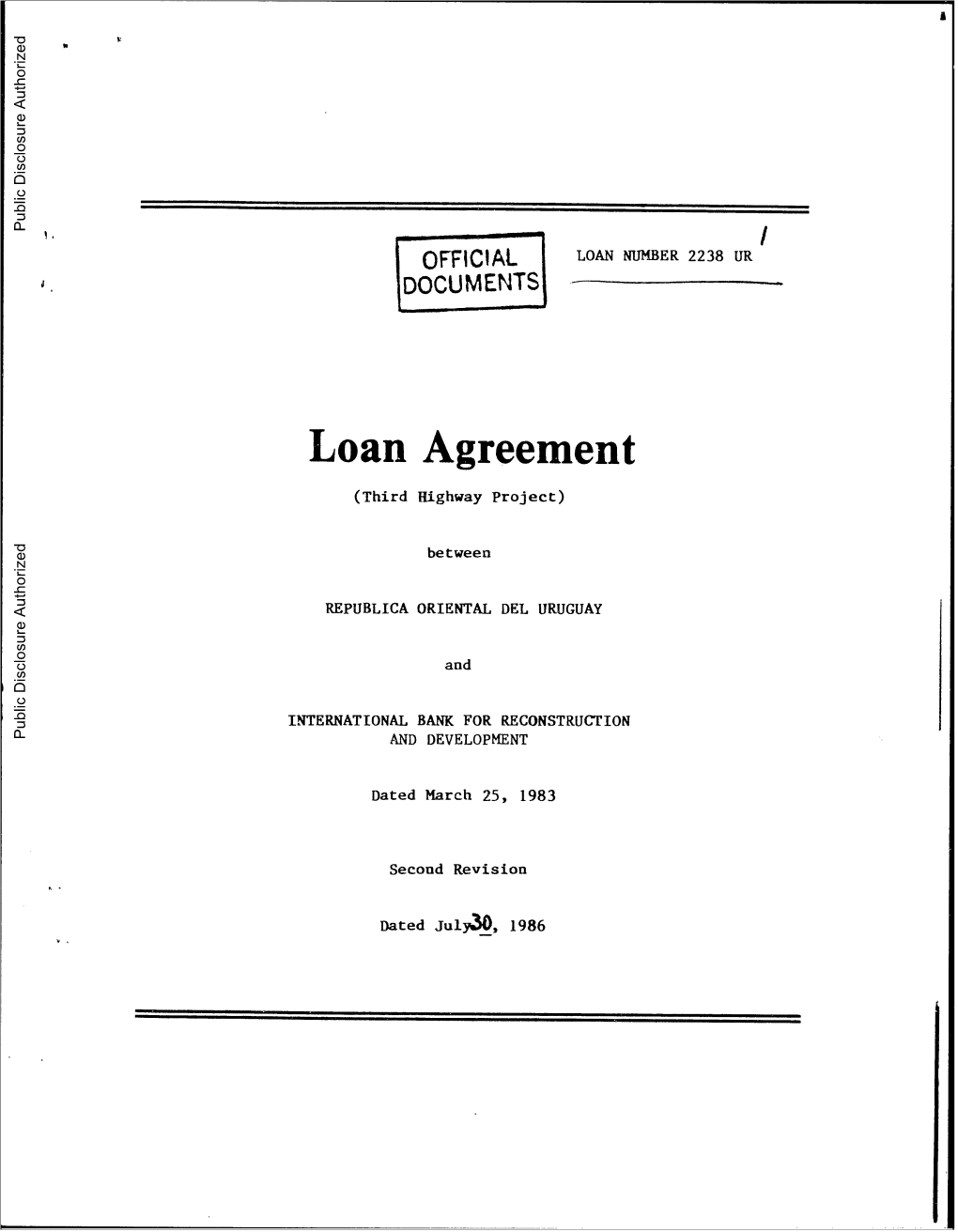 DOCUMENTS Loan Agreement