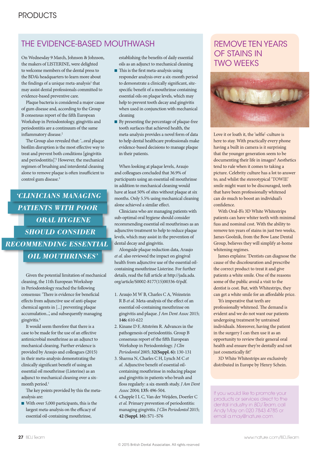 The Evidence-Based Mouthwash Remove Ten Years