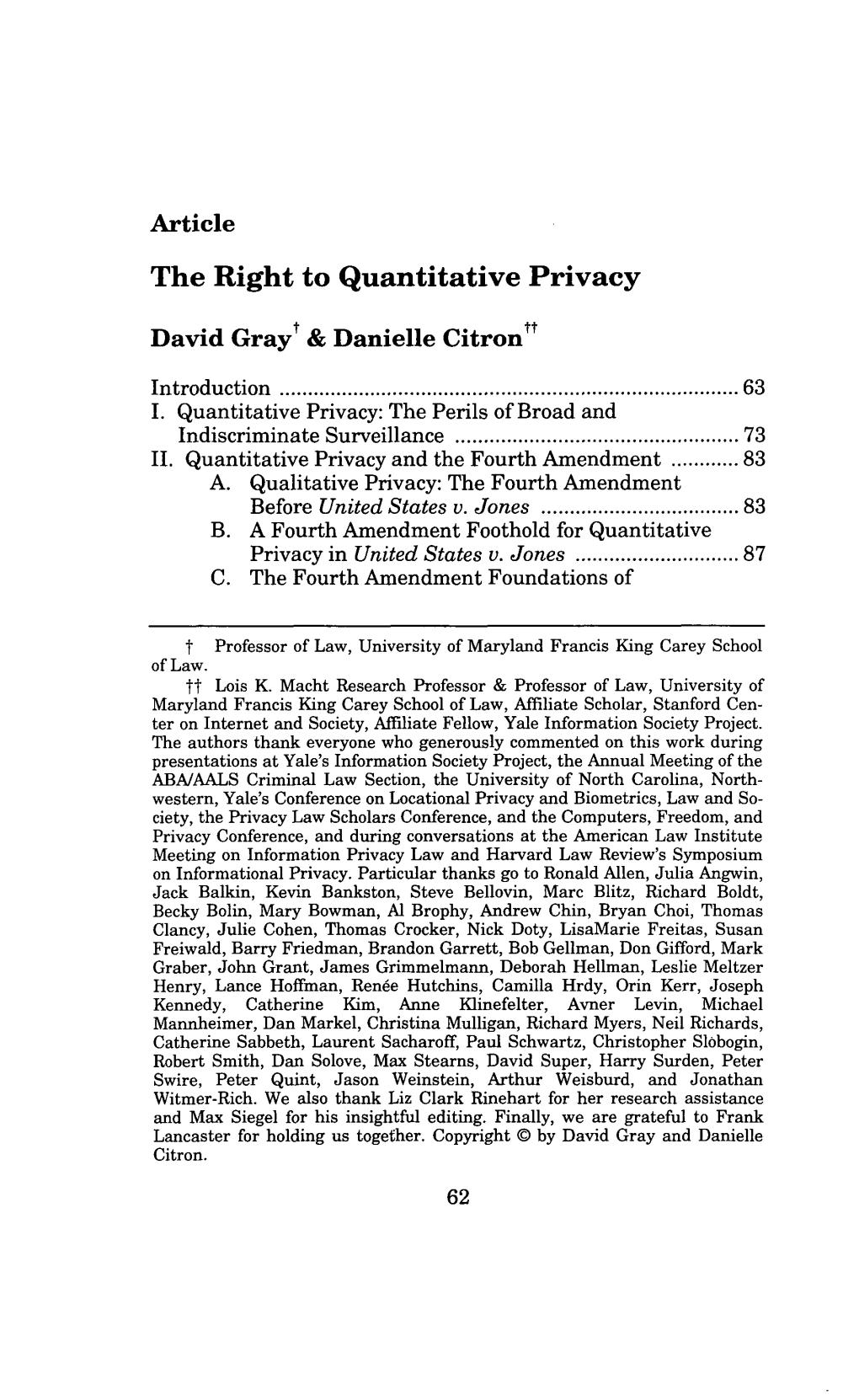 The Right to Quantitative Privacy