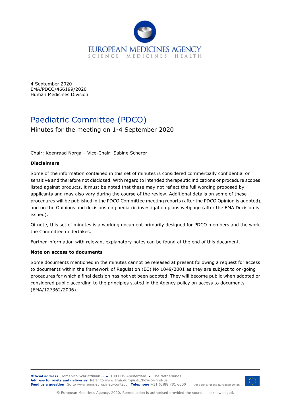 PDCO Minutes of the 1-4 September 2020 Meeting