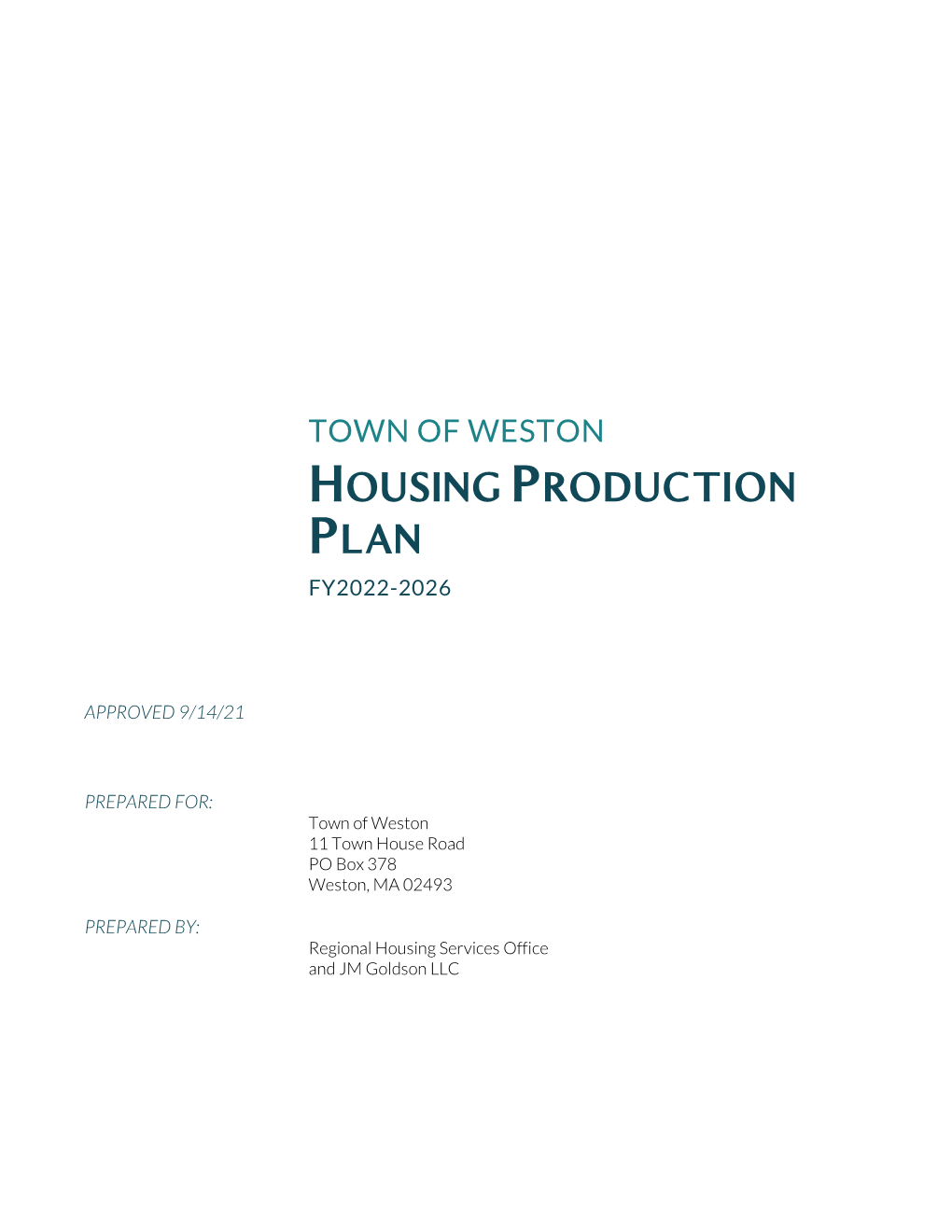 Draft Housing Production Plan June 2021