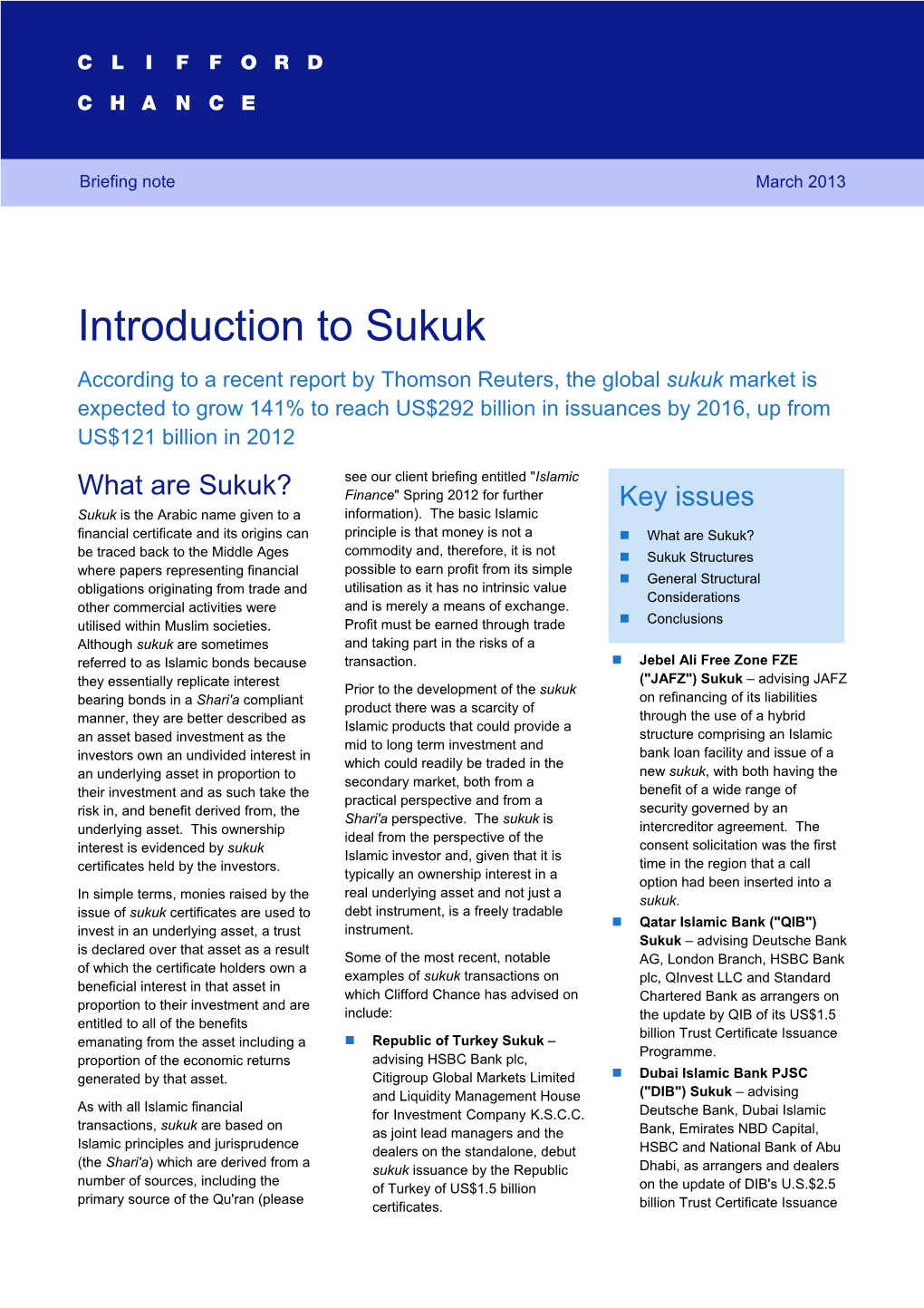 Introduction to Sukuk 1