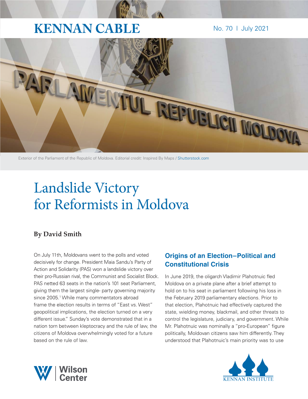 Landslide Victory for Reformists in Moldova