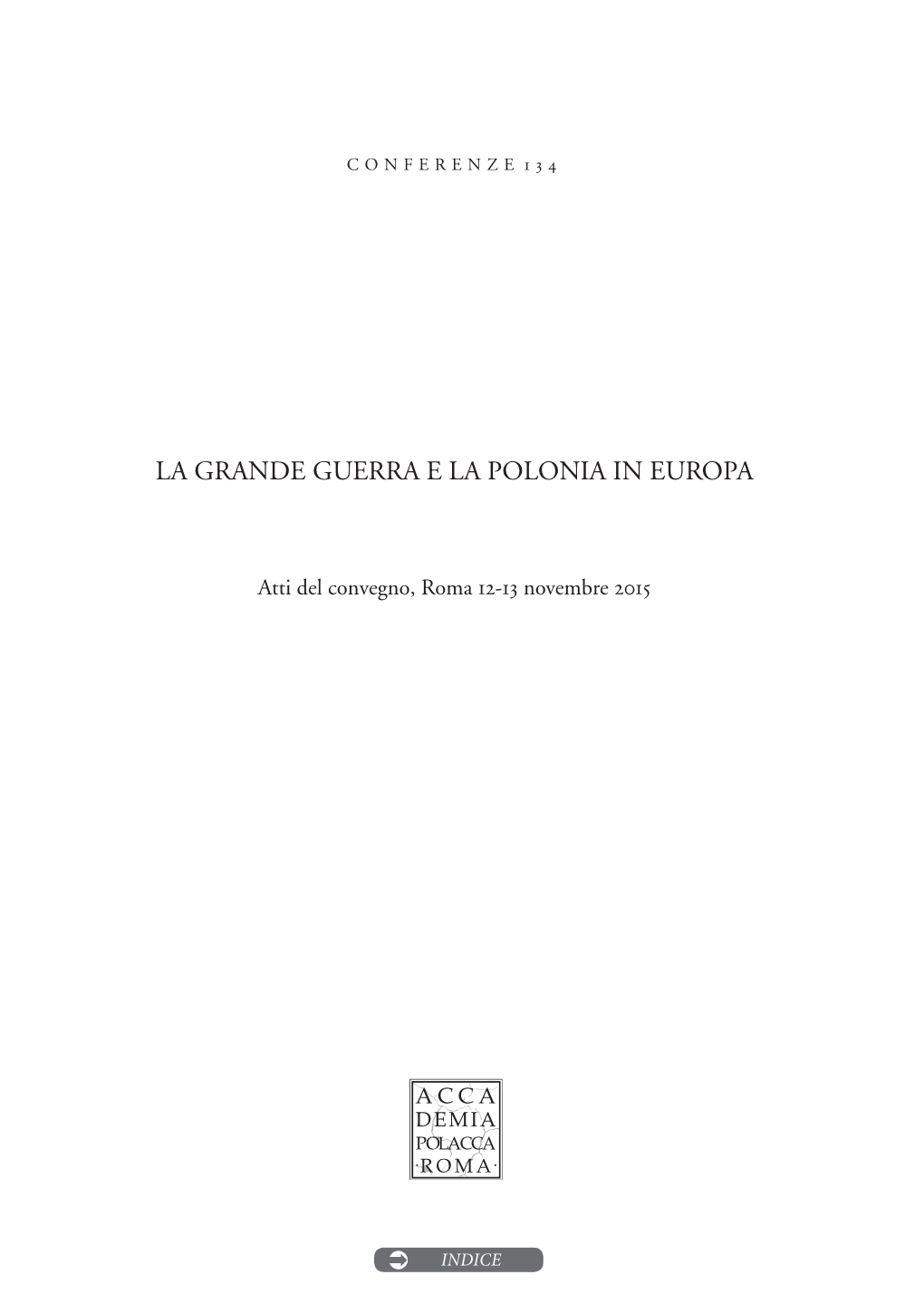 La Grande Guerra E La Polonia in Europa